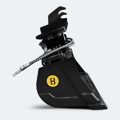 Excavator Bucket: 36" Tilt / Wrist Bucket, 2.5 ton – 4 ton Excavator - John Deere 26–40 wedge (WBM 35) - Bully Dog Equipment