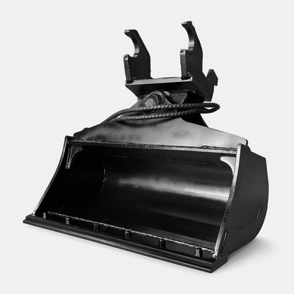 Excavator Bucket: 36" Tilt / Wrist Bucket, 2.5 ton – 4 ton Excavator - John Deere 26–40 wedge (WBM 35) - Bully Dog Equipment
