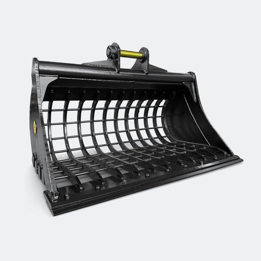 Excavator Bucket: 54" Skeleton Bucket with cutting edge, 6 ton – 10 ton Excavator - Yanmar 70–100 pins - Bully Dog Equipment