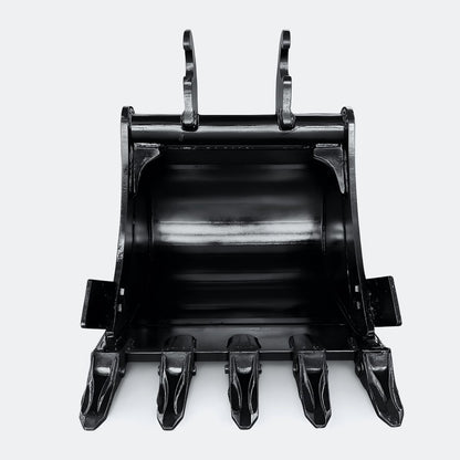 Excavator Bucket: Digging Bucket, 2 ton – 4 ton Excavator - 17" - John Deere 26–40 wedge (WBM 35) - Bully Dog Equipment