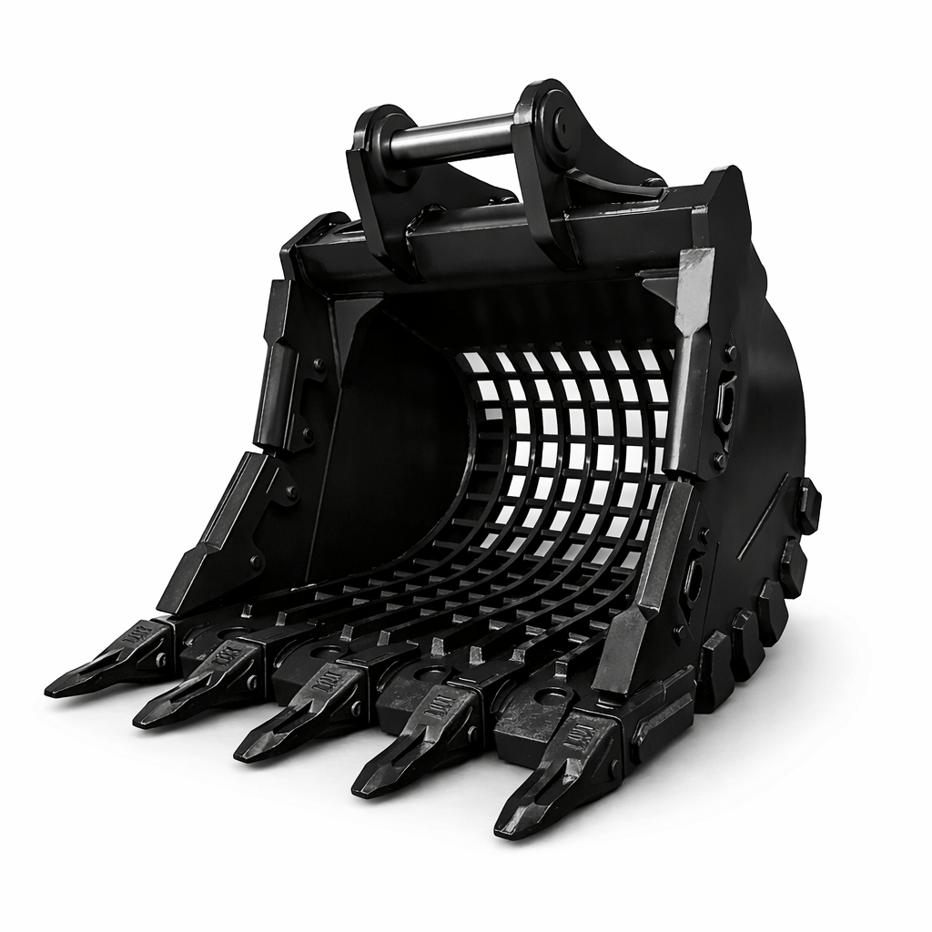 Excavator Bucket: Skeleton Digging Bucket Extreme duty WBM 300 Wedge Coupler, 30 ton – 40 ton Excavator - WBM 300 wedge coupler - Bully Dog Equipment