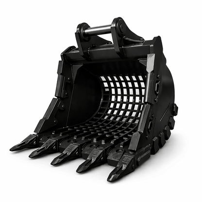 Excavator Bucket: Skeleton Digging Bucket Extreme duty WBM 300 Wedge Coupler, 30 ton – 40 ton Excavator - WBM 300 wedge coupler - Bully Dog Equipment