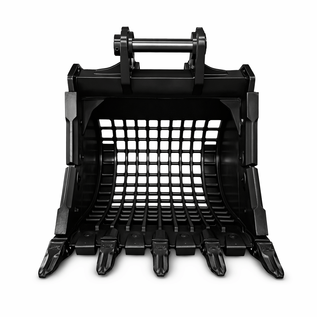 Excavator Bucket: Skeleton Digging Bucket Extreme duty WBM 300 Wedge Coupler, 30 ton – 40 ton Excavator - WBM 300 wedge coupler - Bully Dog Equipment