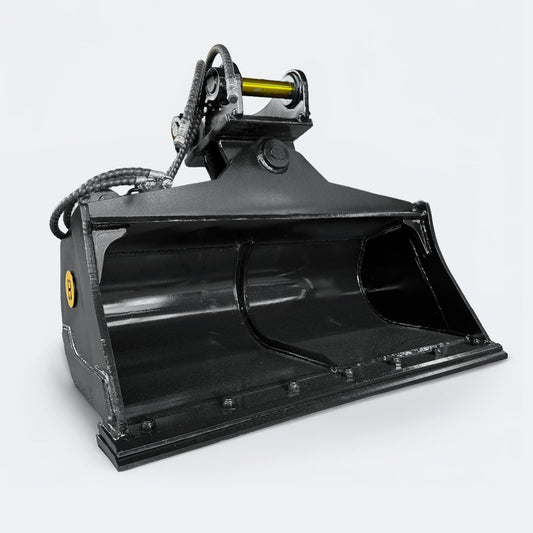 Excavator Bucket: Tilt / Wrist Bucket, 5 ton – 6 ton Excavator - 42" - John Deere 50–60 wedge (WBM 50) - Bully Dog Equipment