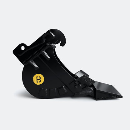Excavator Bucket: Trenching Bucket, 2.5 ton – 4 ton Excavator - 8" - With bolt on removable cutting edge covering teeth - Bully Dog Equipment
