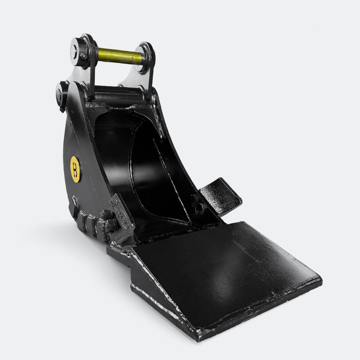 Excavator Bucket: Trenching Bucket, 2.5 ton – 4 ton Excavator - 12" - With bolt on removable cutting edge covering teeth - Bully Dog Equipment