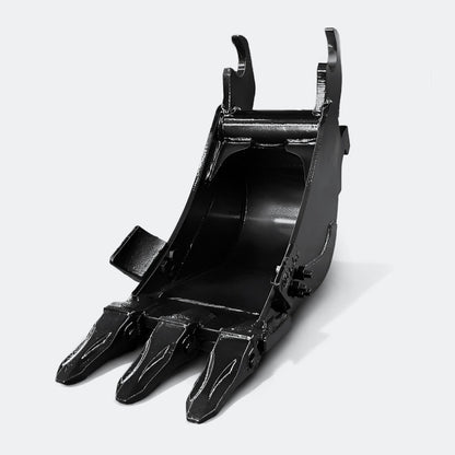 Excavator Bucket: Trenching Bucket, 2.5 ton – 4 ton Excavator - 12" - With teeth - Bully Dog Equipment