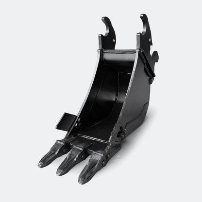 Excavator Bucket: Trenching Bucket, 5 ton – 6 ton Excavator - 12" - Kubota 50–60 wedge - Bully Dog Equipment