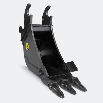 Excavator Bucket: Trenching Bucket, 5 ton – 6 ton Excavator - 12" - Kubota 50–60 wedge - Bully Dog Equipment
