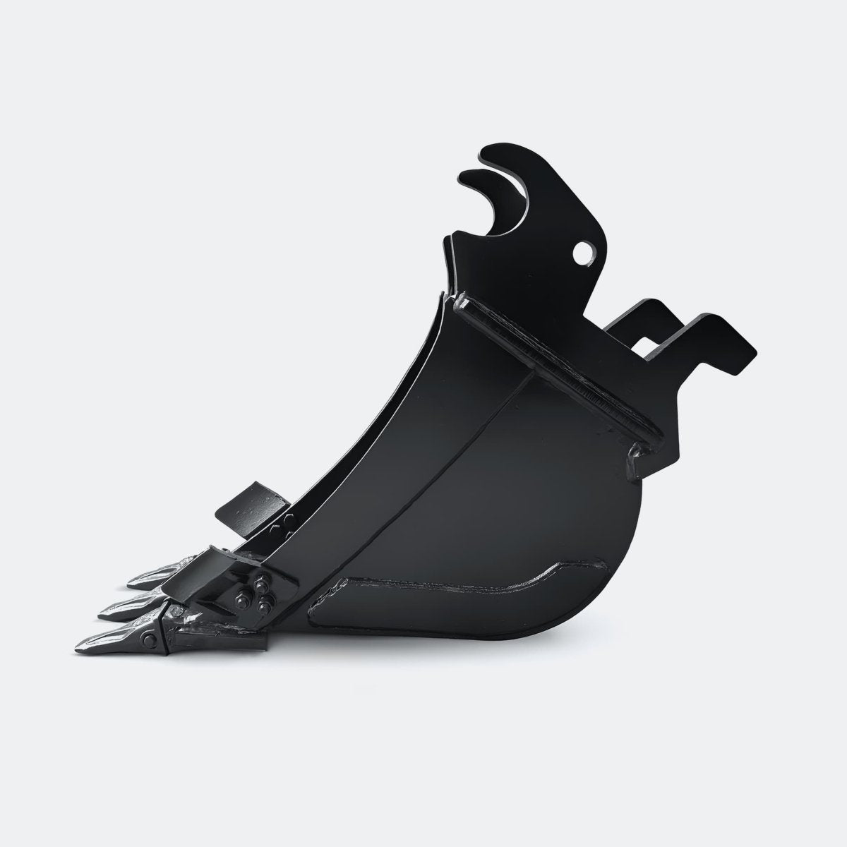 Excavator Bucket: Trenching Bucket, 5 ton – 6 ton Excavator - 12" - Kubota 50–60 wedge - Bully Dog Equipment