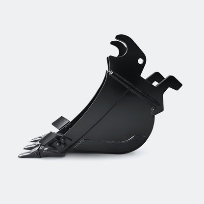 Excavator Bucket: Trenching Bucket, 5 ton – 6 ton Excavator - 12" - Kubota 50–60 wedge - Bully Dog Equipment