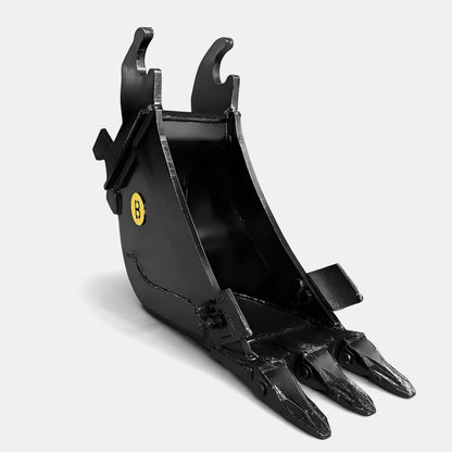 Excavator Bucket: Trenching Bucket, 5 ton – 6 ton Excavator - 12" - John Deere 50–60 wedge (WBM 50) - Bully Dog Equipment