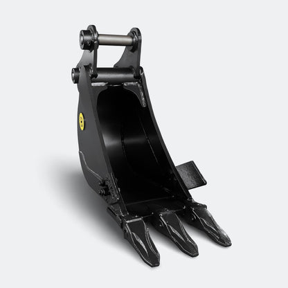 Excavator Bucket: Trenching Bucket, 5 ton – 6 ton Excavator - 12" - Yanmar 50–60 pins - Bully Dog Equipment