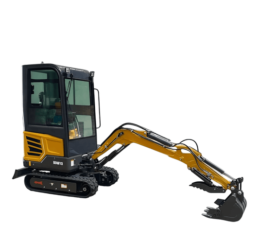 Huayee 18C Enclosed Cab Mini Excavator | Kubota Diesel | Vancouver - | Bully Dog Equipment