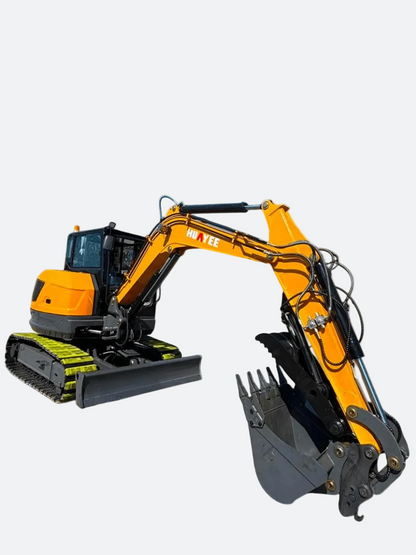 Huayee 7 Ton Enclosed Cab Excavator | Kubota Diesel Engine - | Bully Dog Equipment