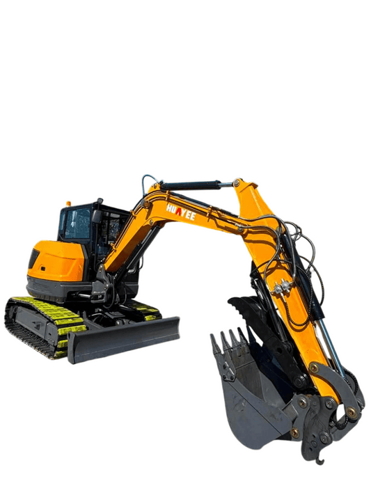 Huayee 7 Ton Enclosed Cab Excavator | Kubota Diesel Engine - | Bully Dog Equipment