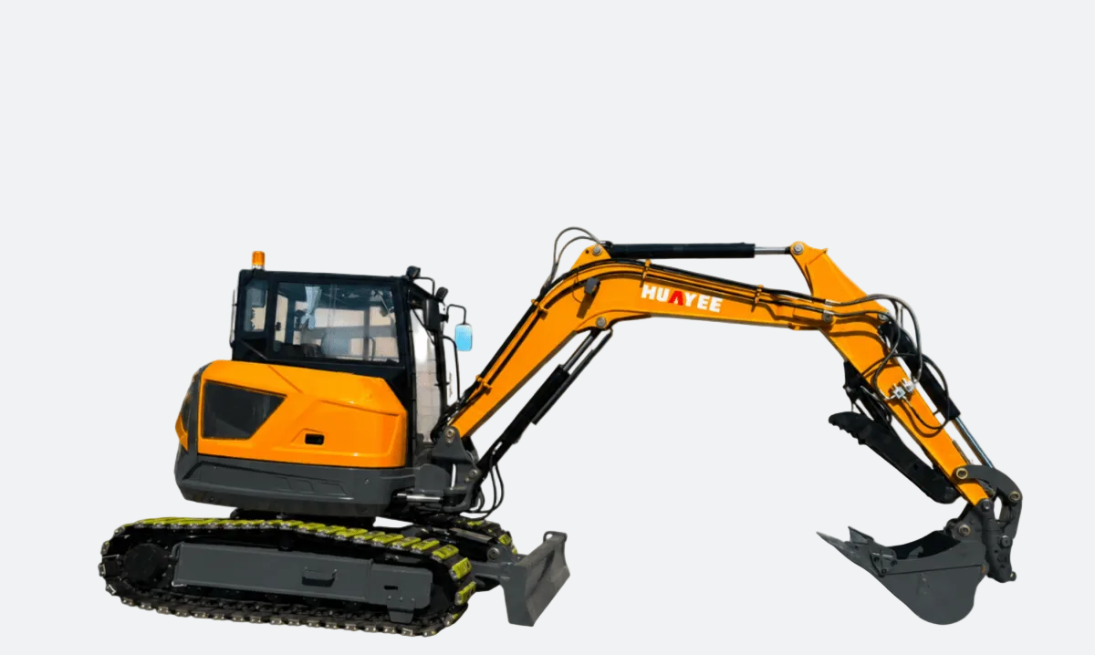 Huayee 7 Ton Enclosed Cab Excavator | Kubota Diesel Engine - | Bully Dog Equipment