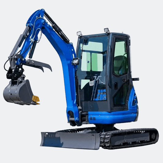 Huayee HY25U 2.5 Ton Enclosed Cab Mini Excavator | Kubota Diesel - | Bully Dog Equipment