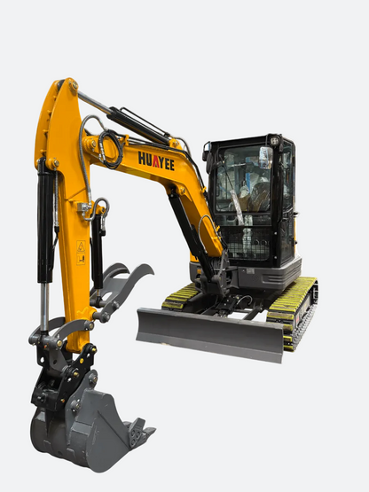 Huayee HY40S Closed Cab Excavator with Kubota Engine AC in Cab Heater - | Bully Dog Equipment