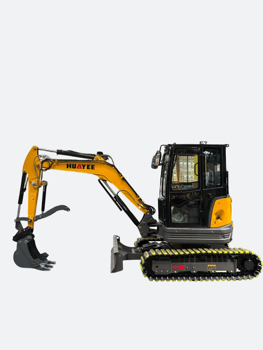 Huayee HY40S Closed Cab Excavator with Kubota Engine AC in Cab Heater - | Bully Dog Equipment
