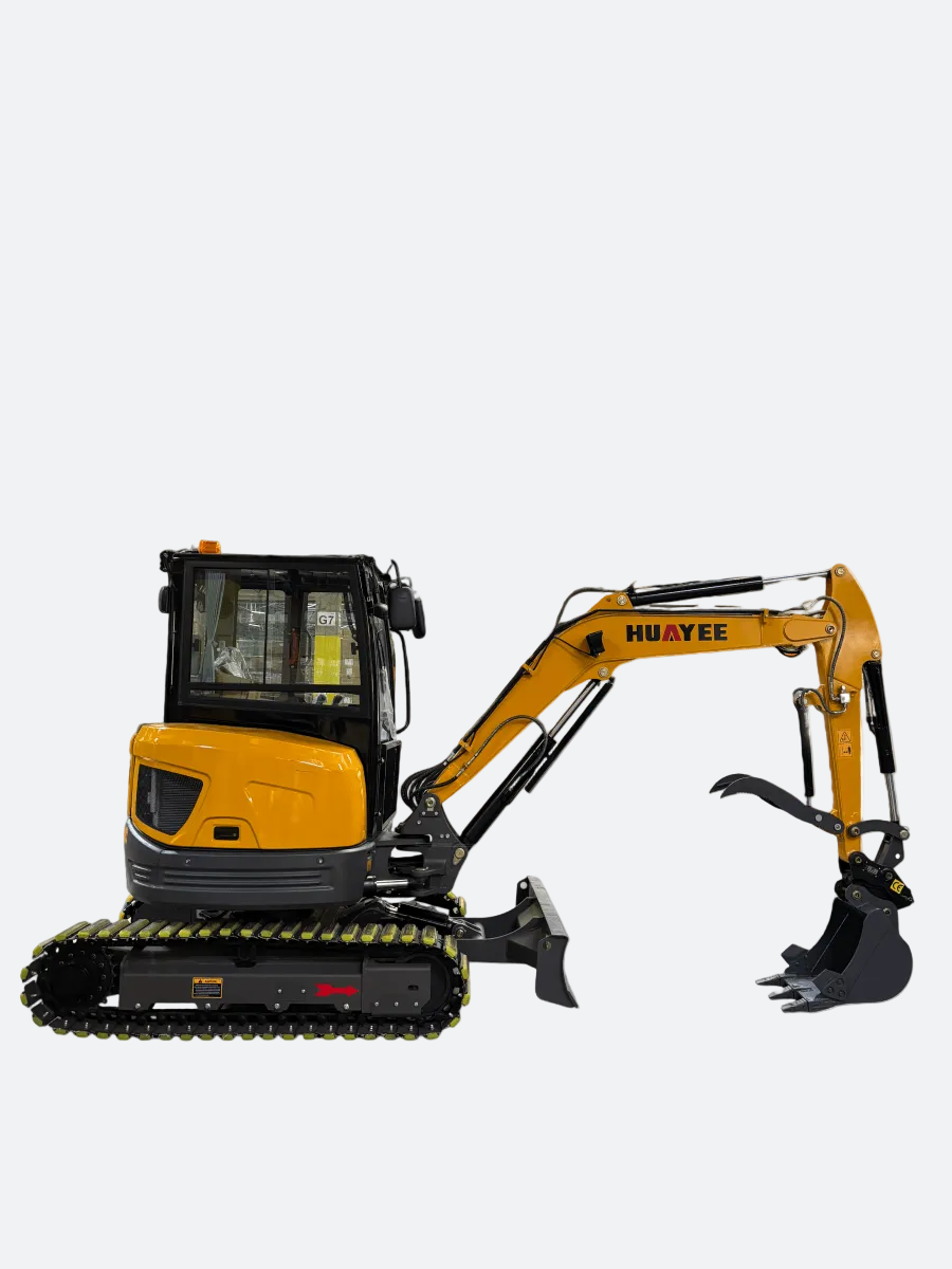 Huayee HY40S Closed Cab Excavator with Kubota Engine AC in Cab Heater - | Bully Dog Equipment