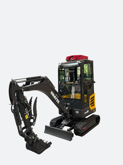 Huayee SHY 20 2 Ton Enclosed Cab Mini Excavator | Kubota Diesel - | Bully Dog Equipment