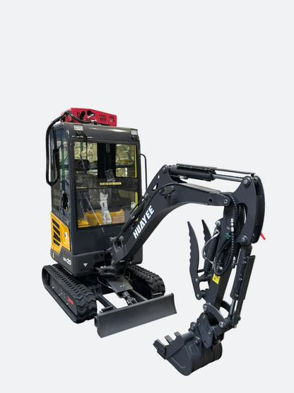 Huayee SHY 20 2 Ton Enclosed Cab Mini Excavator | Kubota Diesel - | Bully Dog Equipment